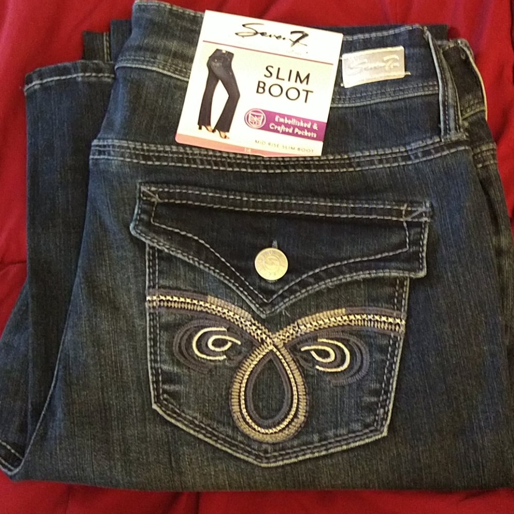 Seven7 mid rise slim boot jeans - Picture 9 of 9